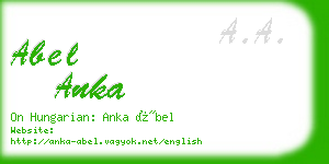 abel anka business card
